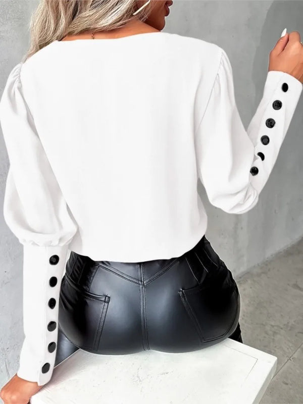 Ima | Damen Lässiges Top | V-Ausschnitt