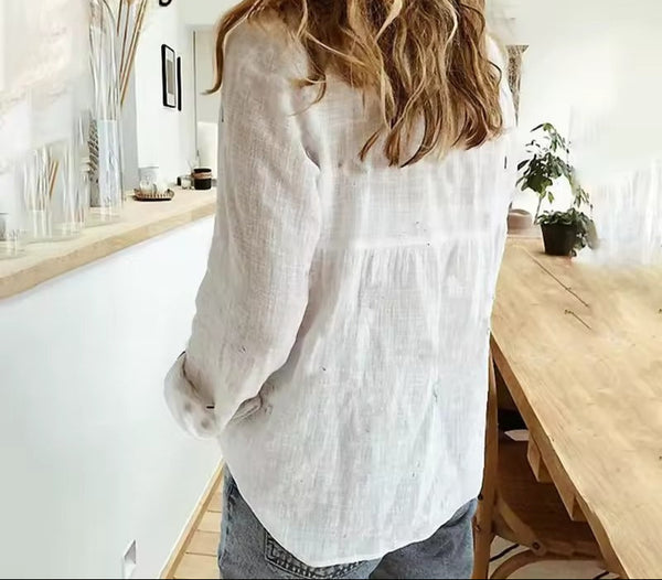 Victoria | Damska swobodna elegancka koszula | Długi rękaw