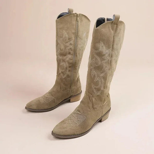 Damen Kniehohe Cowboystiefel | Trendig