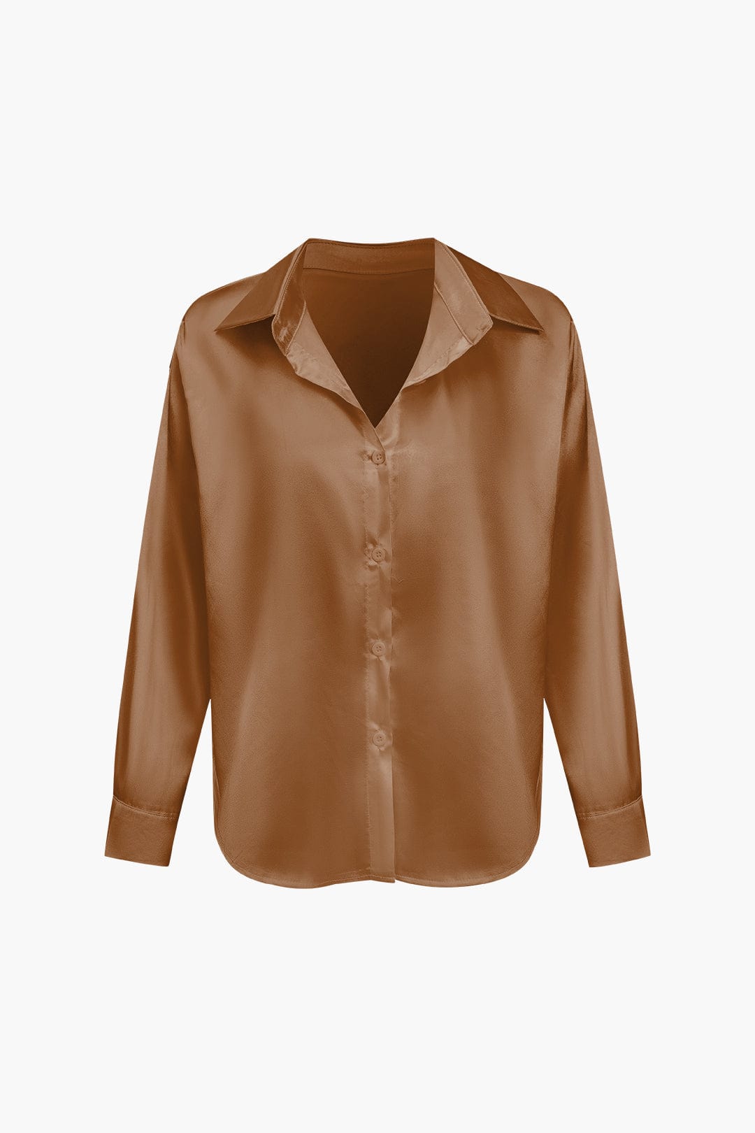 Damen Geknöpft Lang Bluse