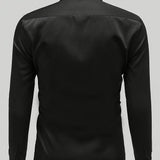 Herren Knopfleiste Langarm Hemd