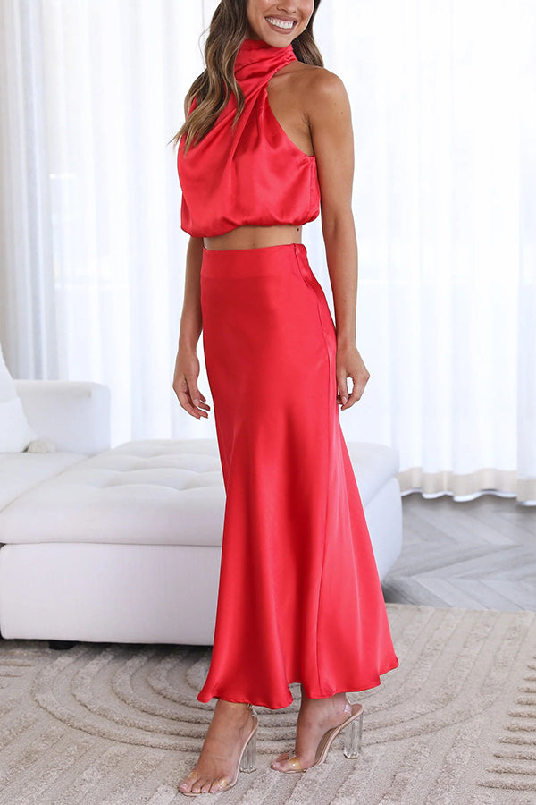 Berenie | Women's Wedding Guest Top and Skirt Set | Two-Piece