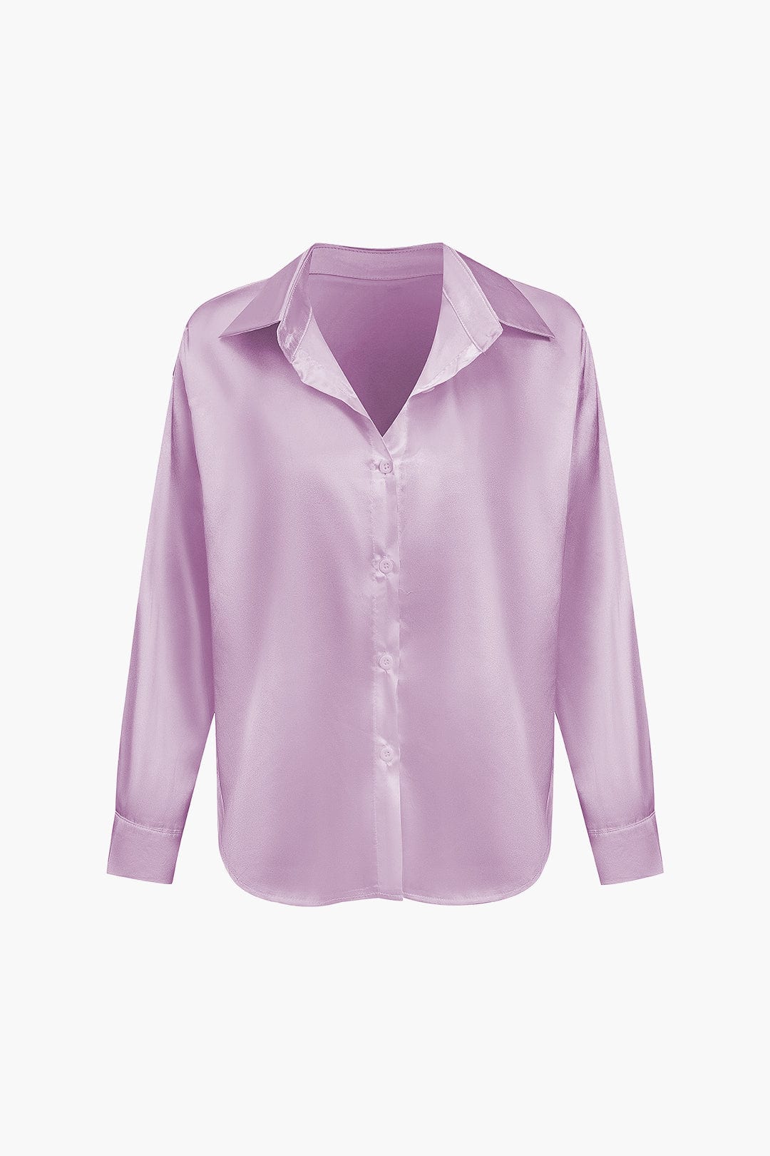Damen Geknöpft Lang Bluse