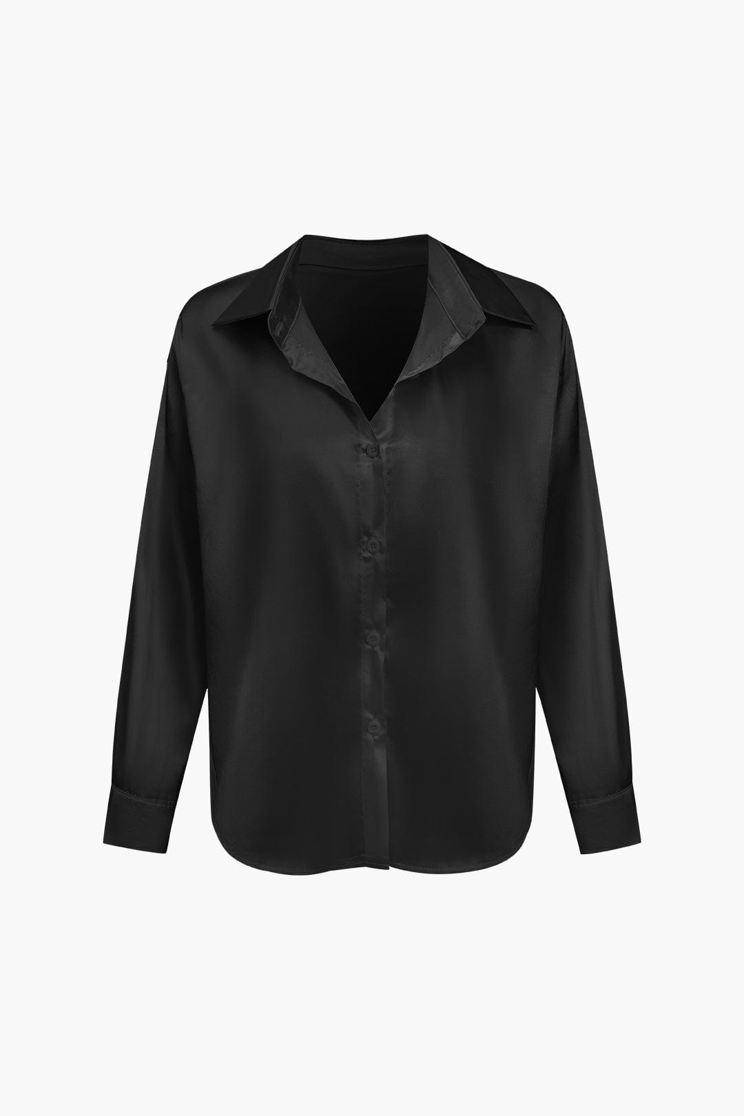 Damen Geknöpft Lang Bluse