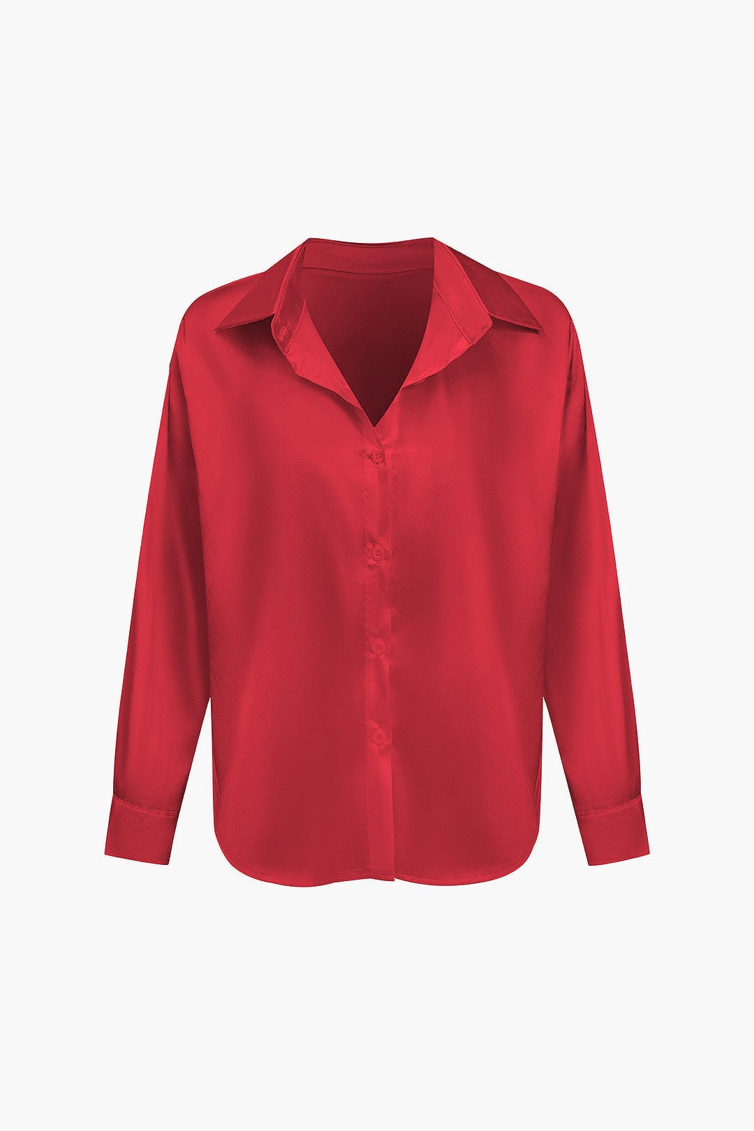 Damen Geknöpft Lang Bluse