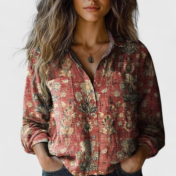 Keira | Camisa abotonada con estampado floral