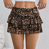 Damen Texturierte Mehrlagige Mini Röck