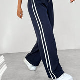 Damen Weite Beine Verstellbare Stoffhose