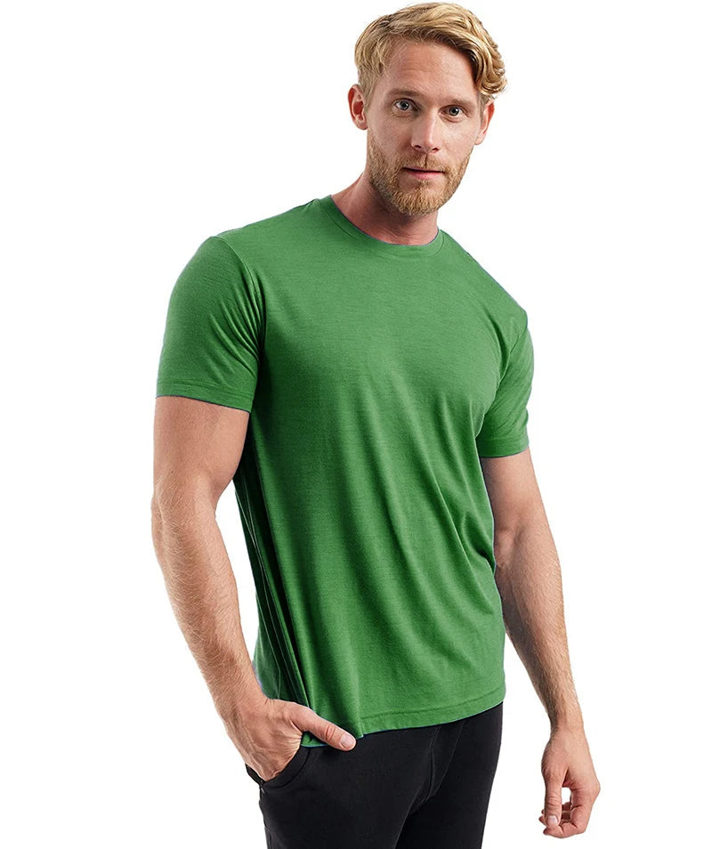 Herren Kurzarm Rundhals Einfach T-Shirt