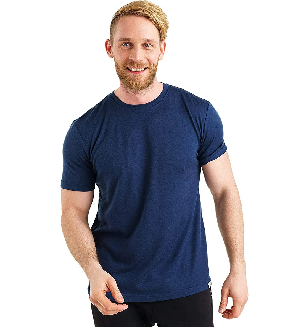 Herren Kurzarm Rundhals Einfach T-Shirt