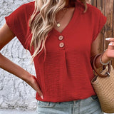 Leanar | Damen V-Ausschnitt Bluse | Bequem