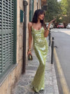 Damen Ärmellos Pailletten Silvester Kleid
