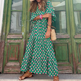 Berthilde | Robe d'été vintage pour femme | Maxi