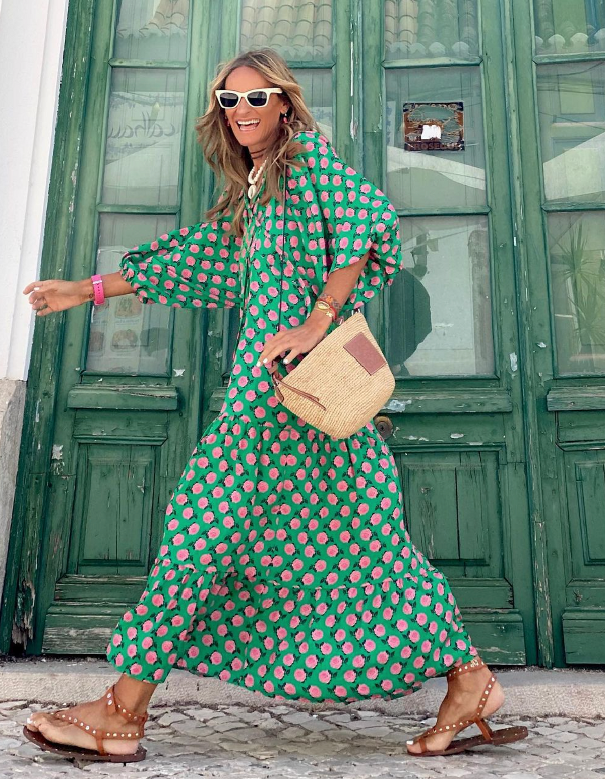 Berthilde | Robe d'été vintage pour femme | Maxi