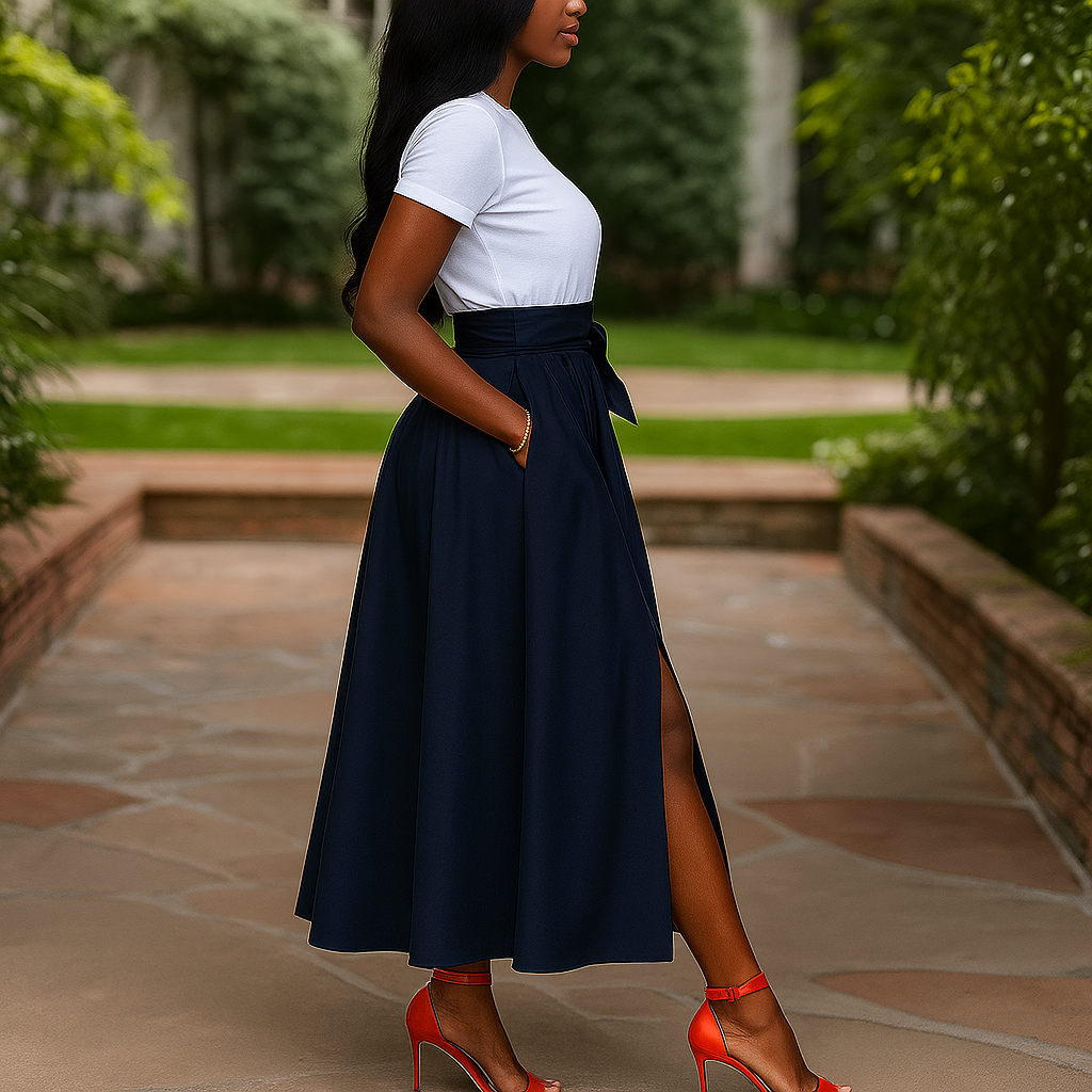 Feija | Damen Vintage Elegant Röcke | Maxi