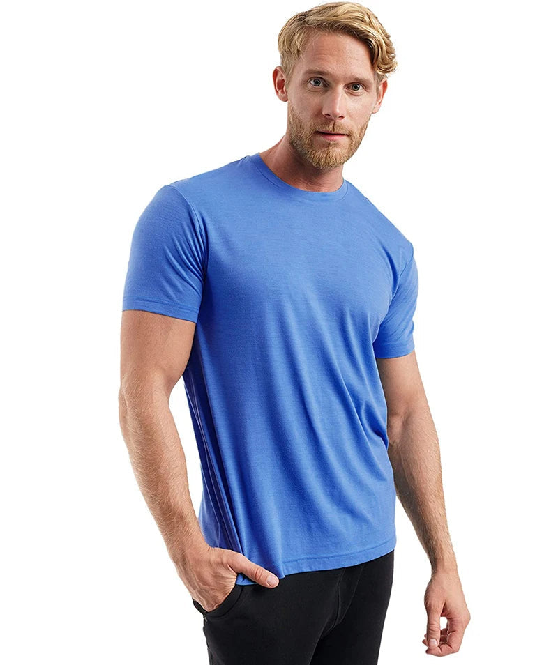 Herren Kurzarm Rundhals Einfach T-Shirt
