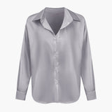 Damen Geknöpft Lang Bluse