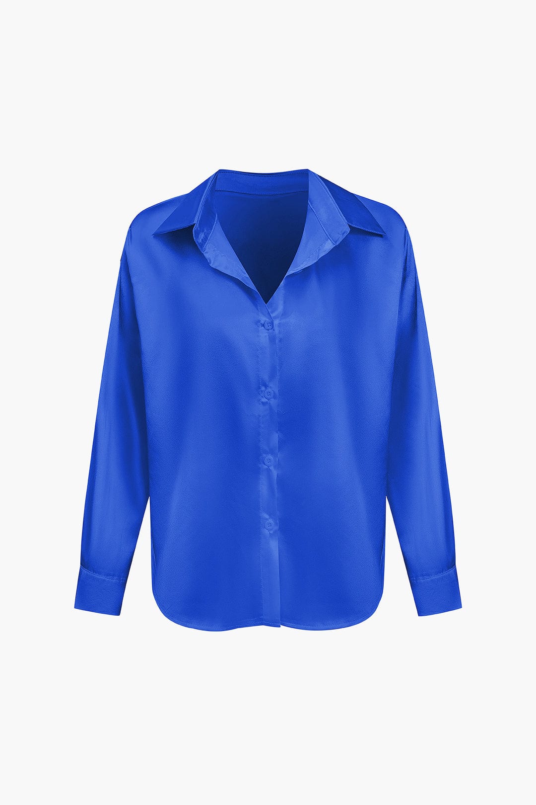 Damen Geknöpft Lang Bluse