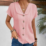Allisson | Damen Stilvoll Elegant Bluse | Kurzarm