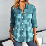Apryl | Damen Langarm-Bluse | Knopfleiste