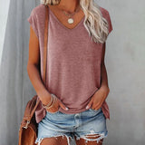 Ilonna | Damen V-Ausschnitt Oberteil | Klassiker