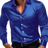 Herren Knopfleiste Langarm Hemd