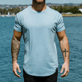 Herren Rundhalsausschnitt Kurzarm T-Shirt