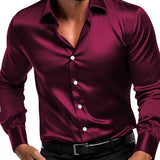 Herren Knopfleiste Langarm Hemd