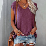 Ilonna | Damen V-Ausschnitt Oberteil | Klassiker