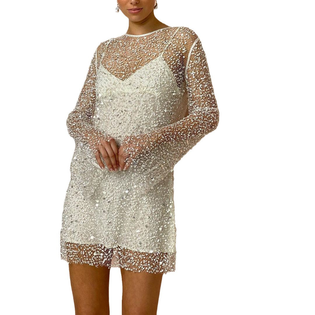 Sky | Robe de soirée pailletée pour femme | Mini