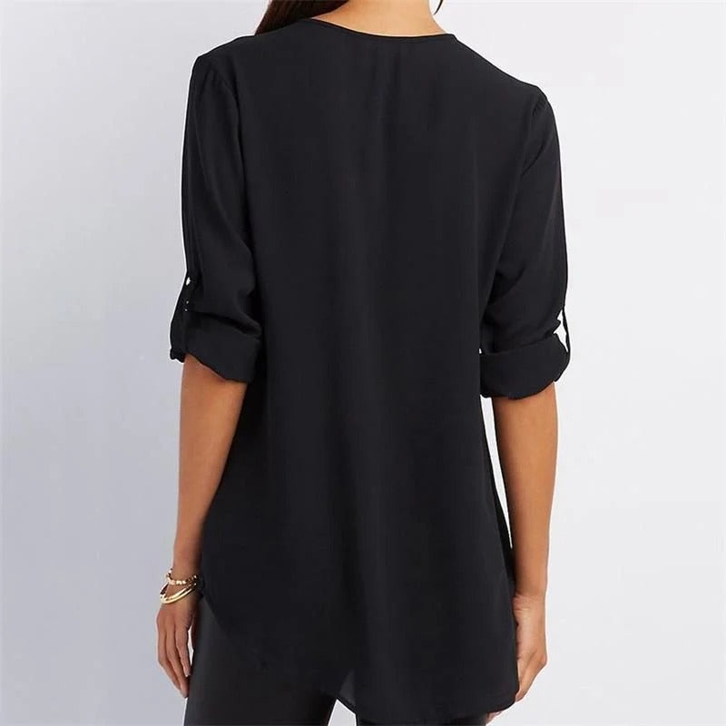 Gerda | Damen Lässiger Oberteil | Half-Zipper