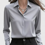 Hazel | Camisa abotonada con tapeta oculta