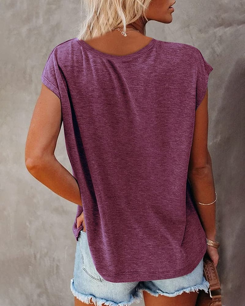 Ilonna | Damen V-Ausschnitt Oberteil | Klassiker