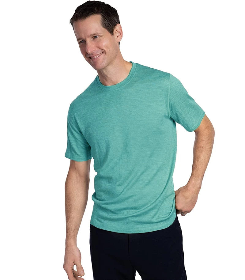 Herren Kurzarm Rundhals Einfach T-Shirt