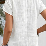 Allisson | Damen Stilvoll Elegant Bluse | Kurzarm
