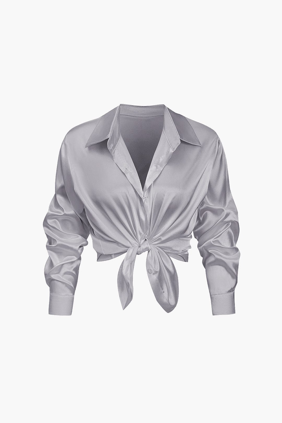 Damen Geknöpft Lang Bluse