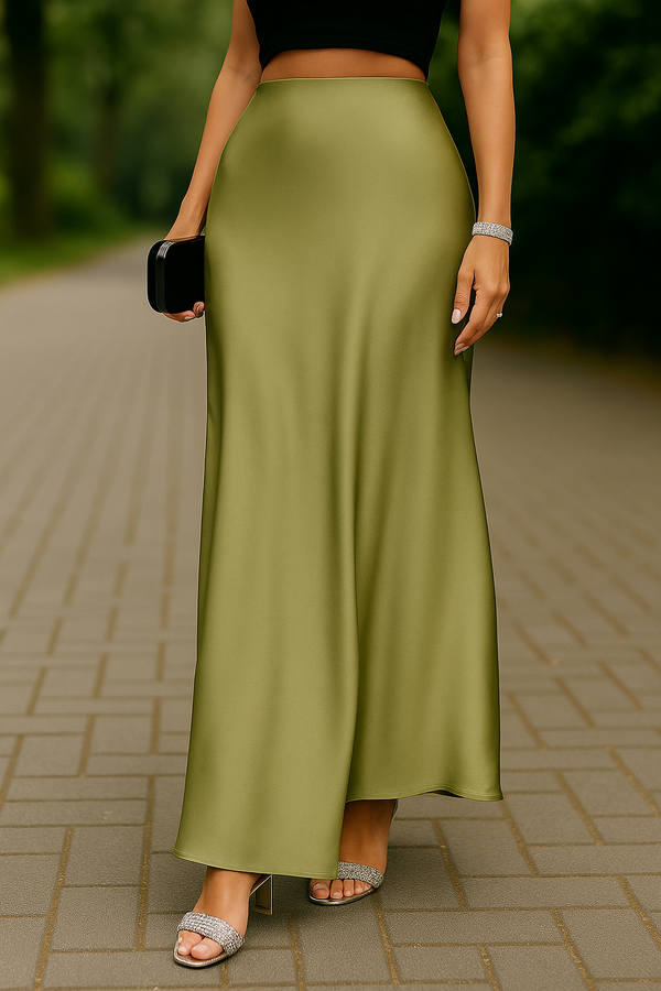 Theresia | Women's Elegant Shiny Skirt | Maxi