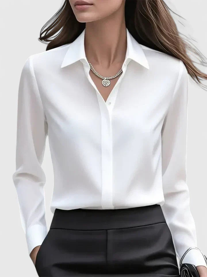 Hazel | Camisa abotonada con tapeta oculta