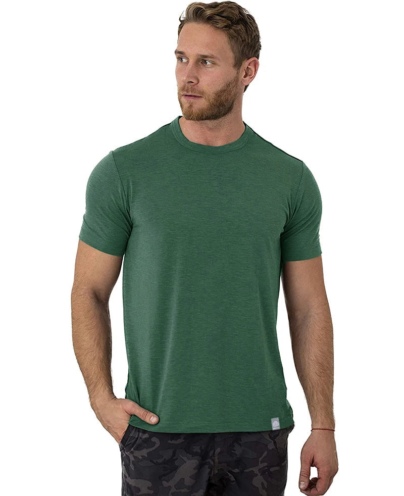Herren Kurzarm Rundhals Einfach T-Shirt