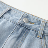 Damen Hoher Taille Jeansrock