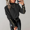 Damen Ärmel mit Knopfdesign Lang Shirt