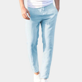 Herren Gerades Bein mit Seitentaschen Leinenhose
