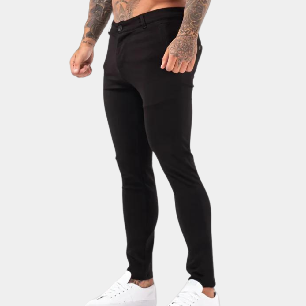 Herren Schwarz Dünn Jeans