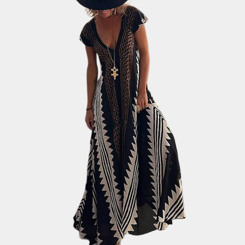Sendira | Damen Stilvoll Sommerkleid | Maxi