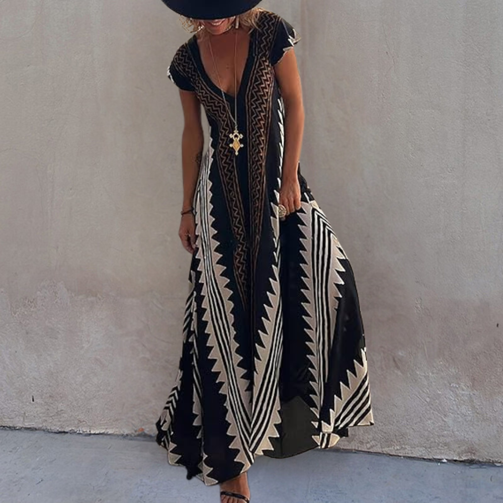 Sendira | Damen Stilvoll Sommerkleid | Maxi