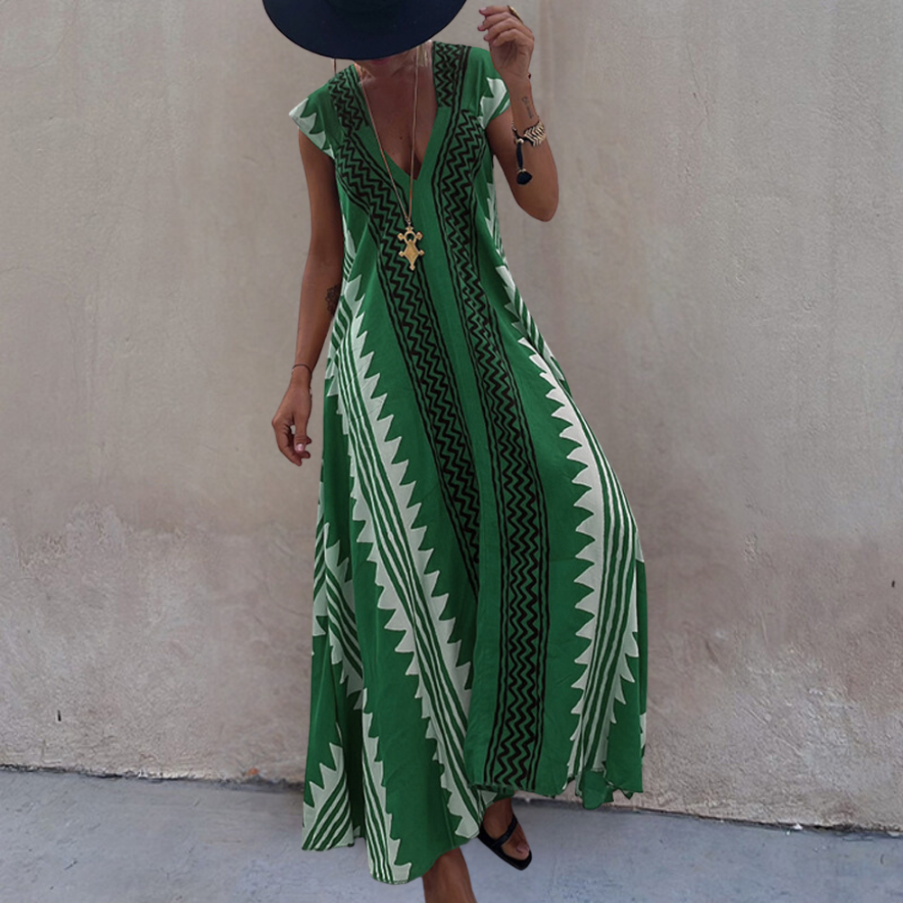 Sendira | Damen Stilvoll Sommerkleid | Maxi