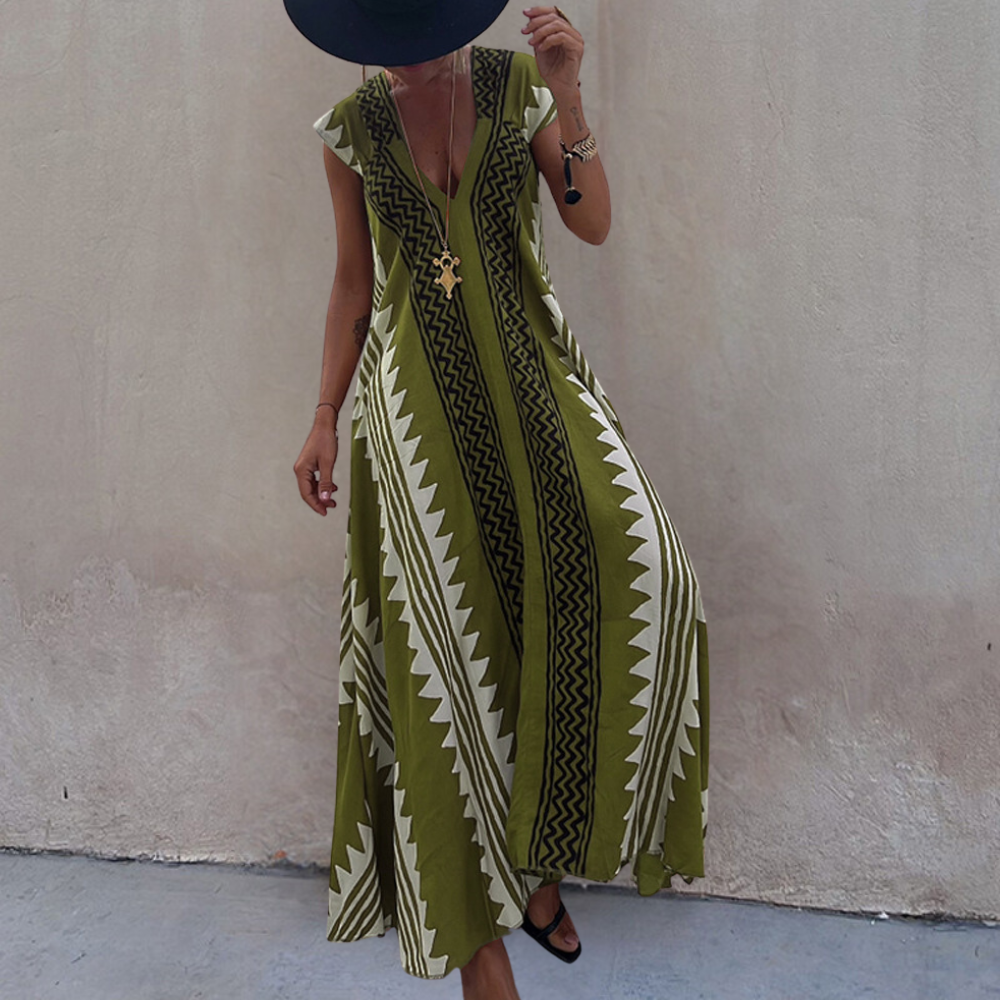 Sendira | Damen Stilvoll Sommerkleid | Maxi