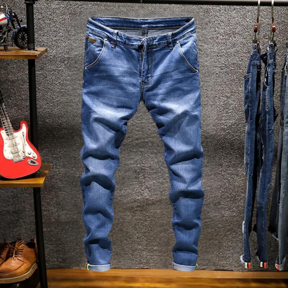 Men's Long Jeans with Pockets