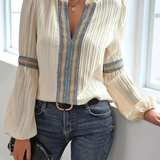 Loyce | Damen Elegante Bluse | Langarm