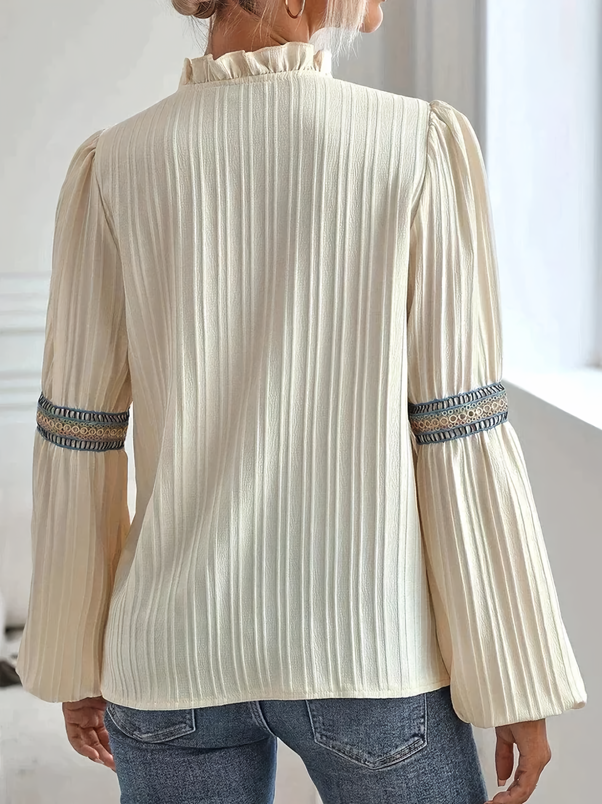Loyce | Damen Elegante Bluse | Langarm